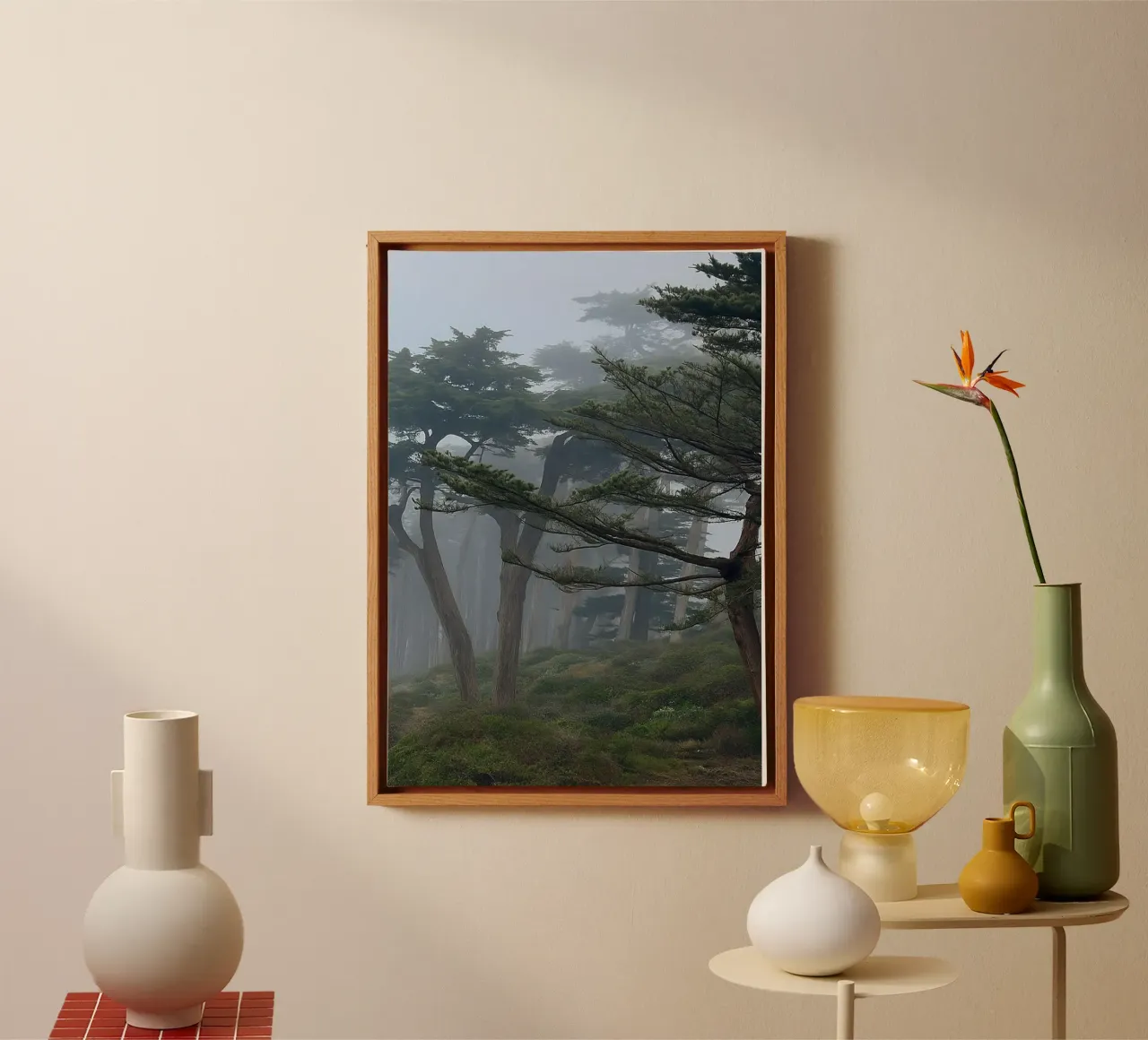 trees on the edge of the forest canvas by PASMING