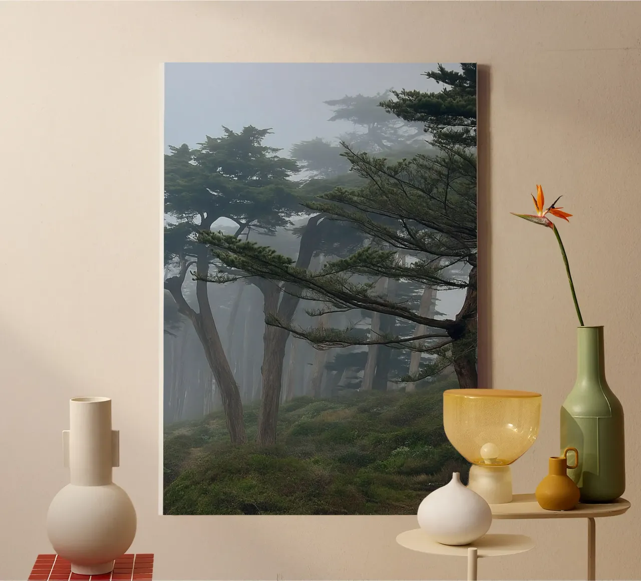 trees on the edge of the forest canvas by PASMING