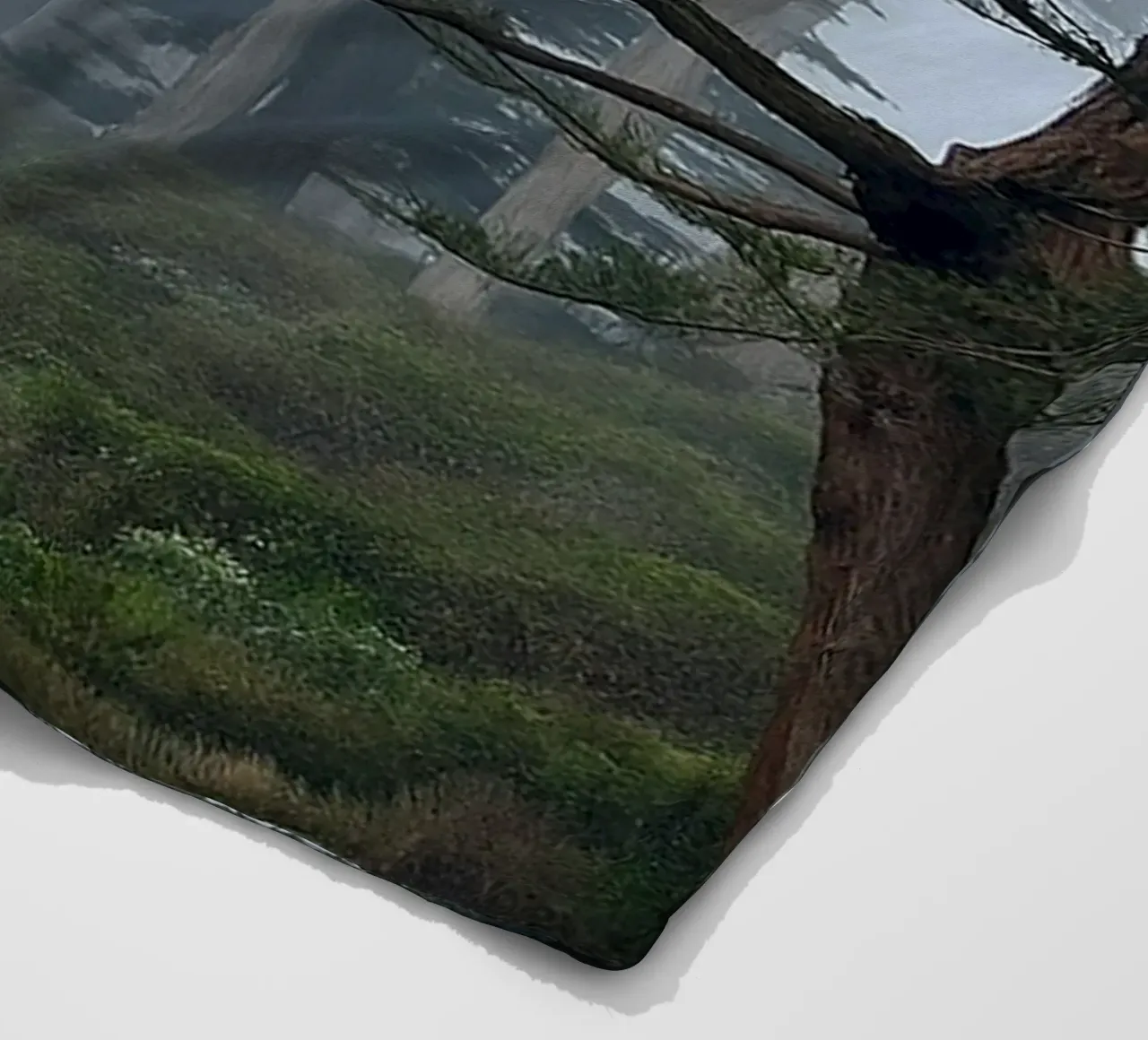 trees on the edge of the forest fleece blanket by PASMING