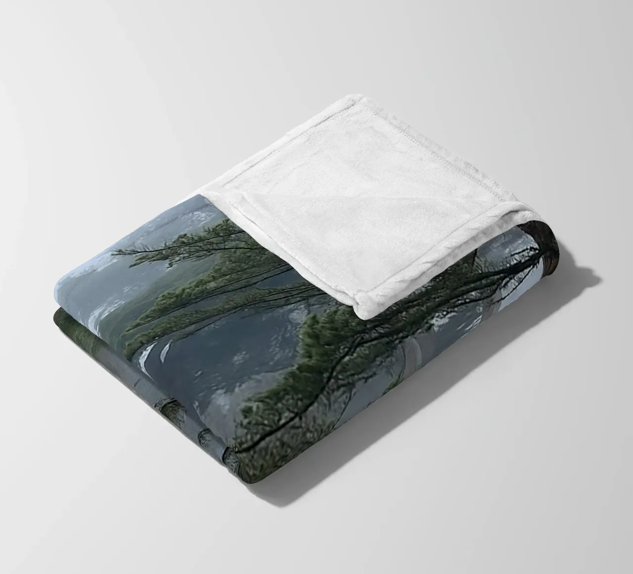 trees on the edge of the forest fleece blanket by PASMING