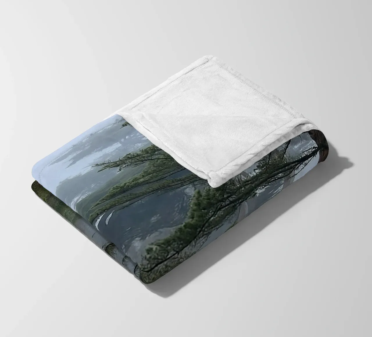 trees on the edge of the forest fleece blanket by PASMING