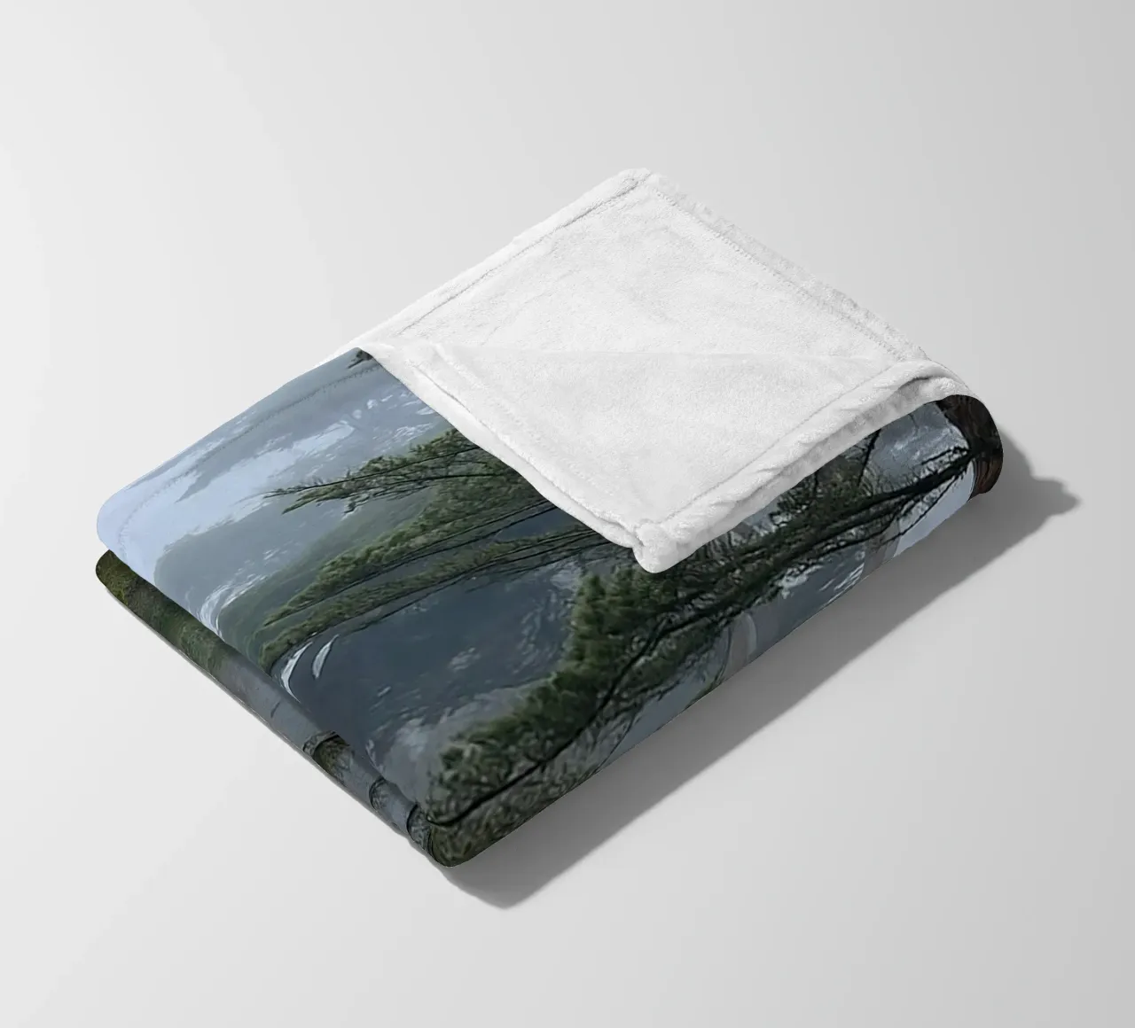 trees on the edge of the forest fleece blanket by PASMING