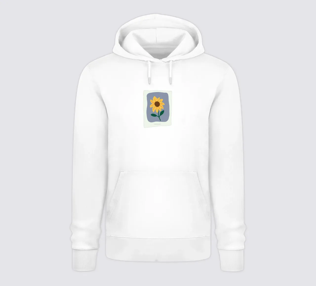 Illustrazione disegnata a mano di un girasole felpa con cappuccio da GalerieGG