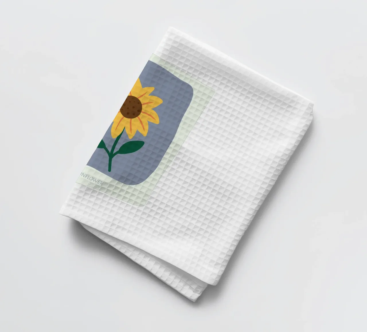 Illustrazione disegnata a mano di un girasole canovaccio da cucina da GalerieGG