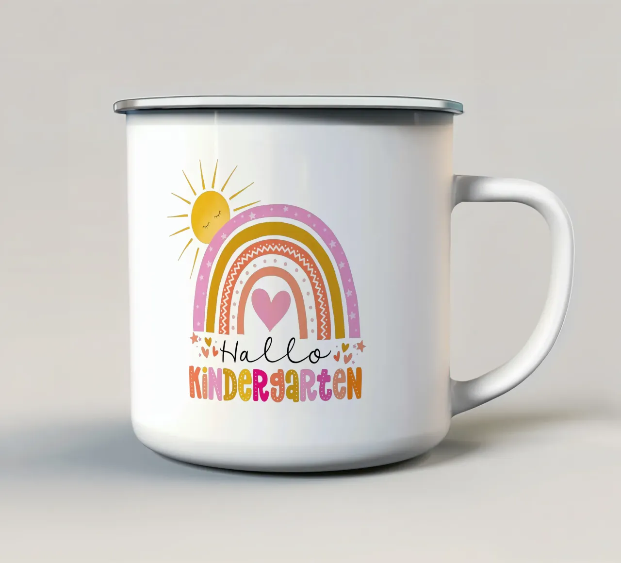 Ciao scuola materna. Per gli insegnanti e i bambini dell'asilo. tazza in smalto da CalliLetters