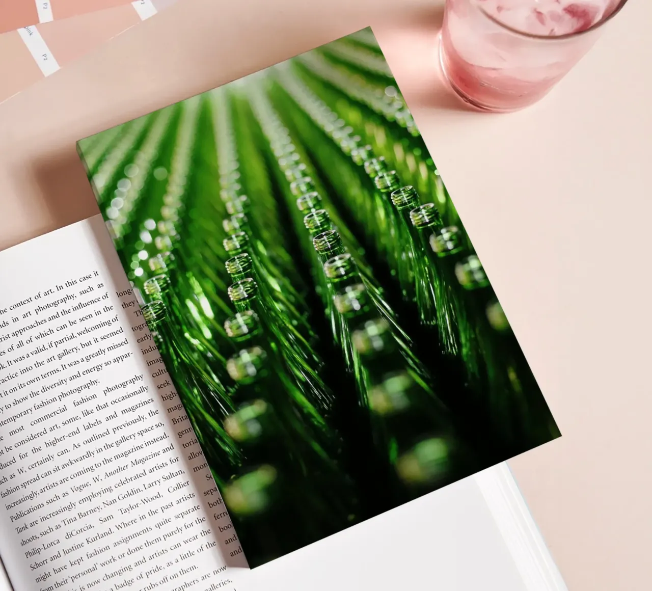 Produzione di vetro, vetro verde diario da art picture