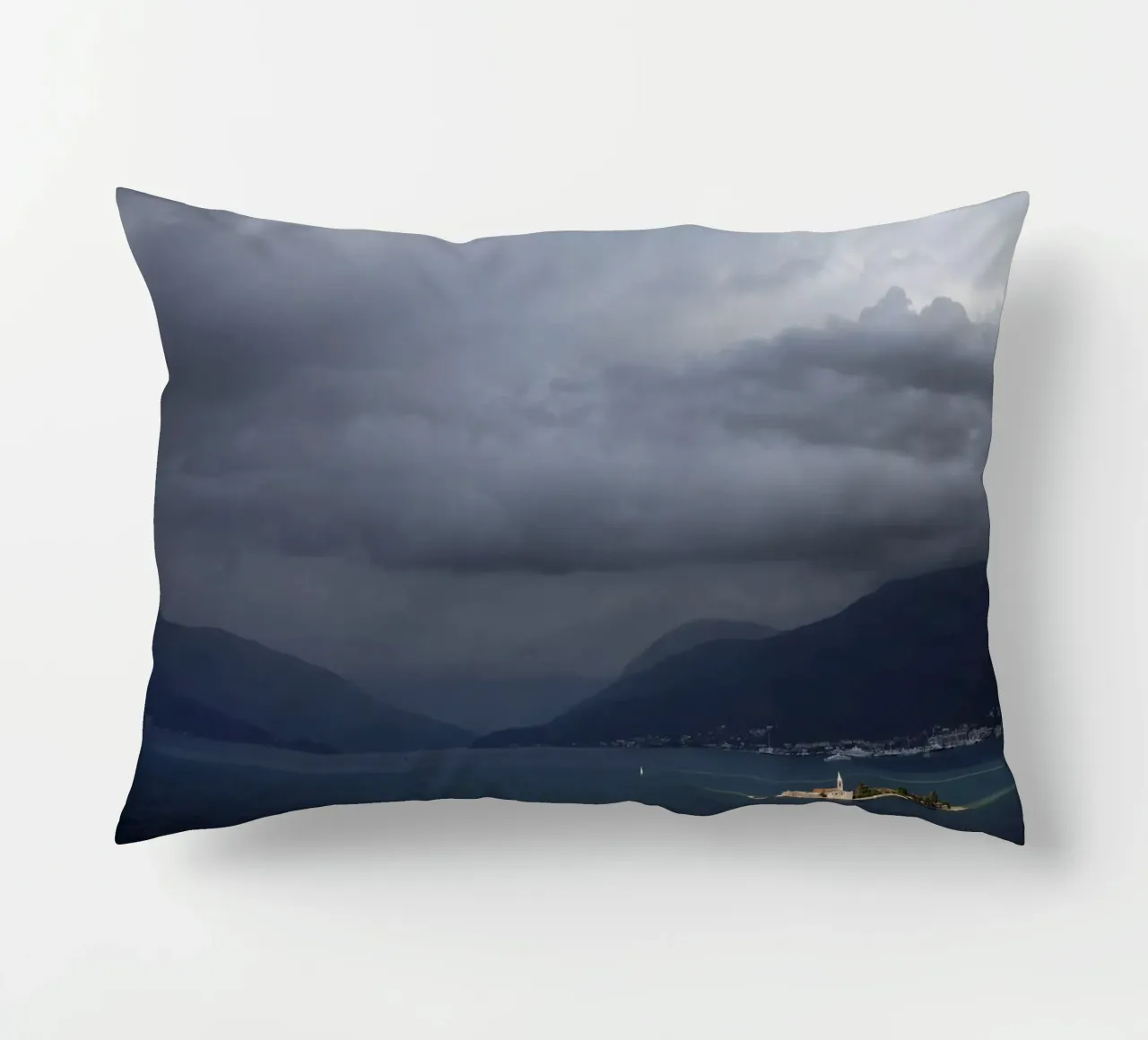Baia di Kotor, Montenegro cuscino da art picture