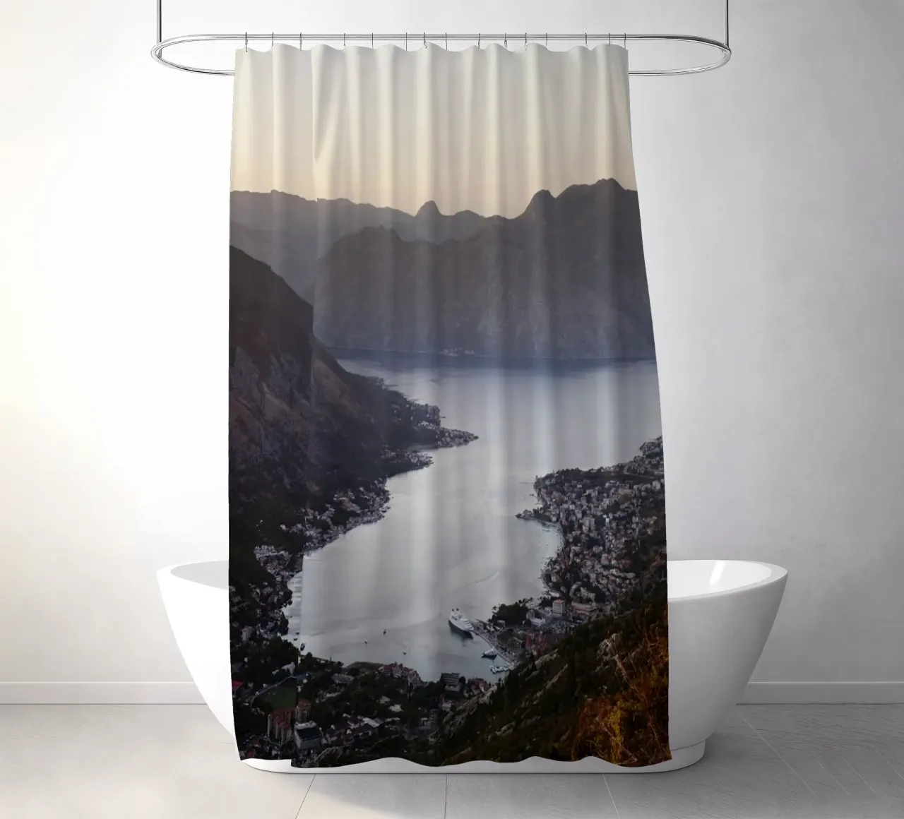 Baia di Kotor, Montenegro tenda da doccia da art picture