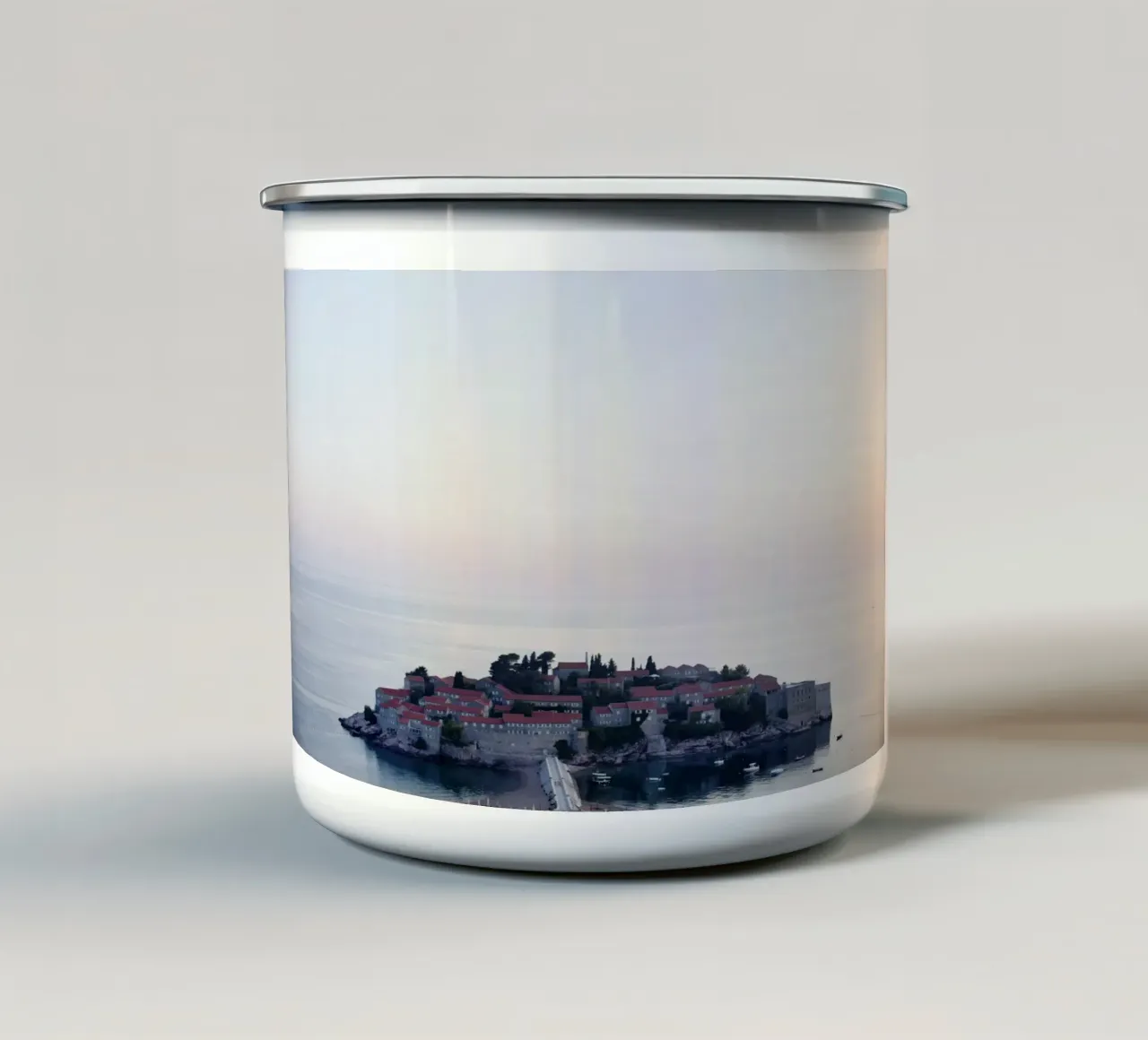 Sveti Stefan, Montenegro tazza in smalto da art picture