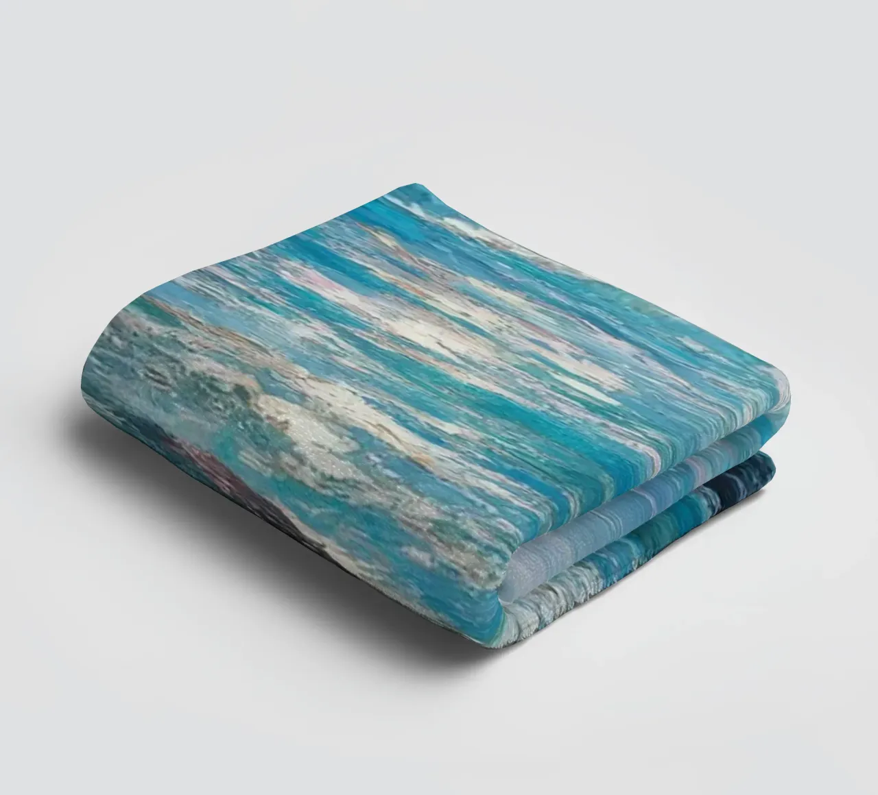Paesaggio marino con scogliere nebbiose asciugamano da bagno da Artbyvo