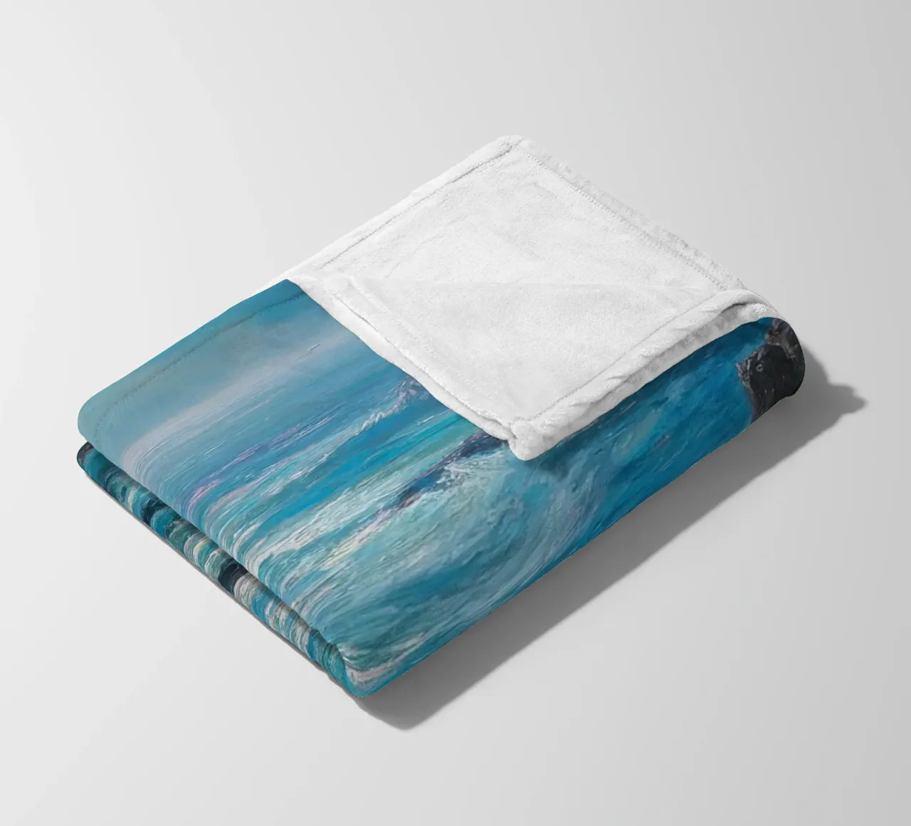Paesaggio marino con scogliere nebbiose coperta in pile da Artbyvo