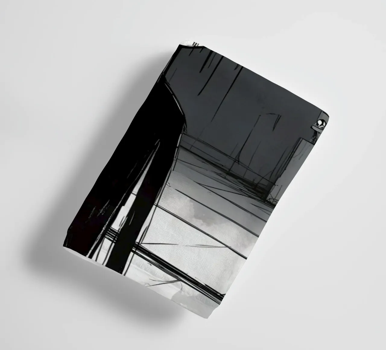 Orecchie di coniglio tristi e occhi afflitti in un ambiente buio asciugamano da bagno da DesignDoodle