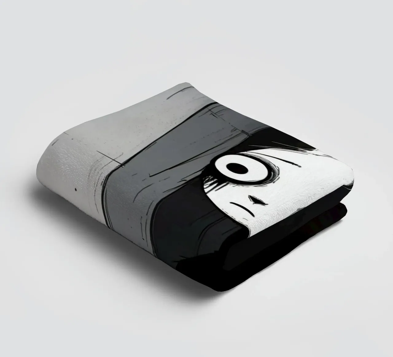 Orecchie di coniglio tristi e occhi afflitti in un ambiente buio asciugamano da bagno da DesignDoodle