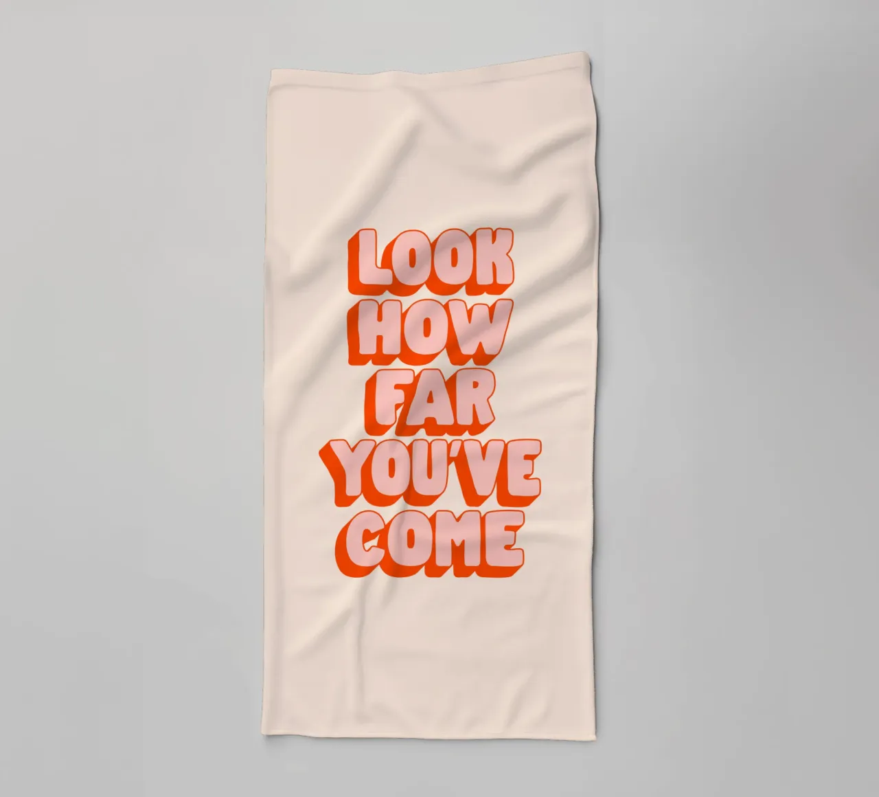 Look How Far You've Come towel by THE MOTIVATED TYPE