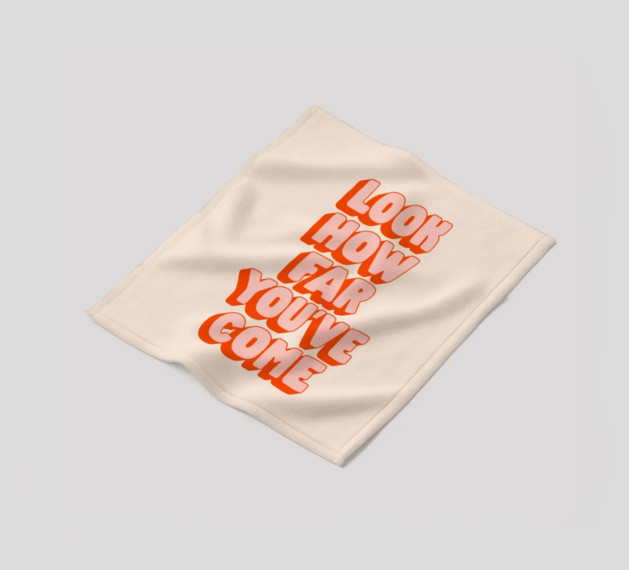 Look How Far You've Come fleece blanket by THE MOTIVATED TYPE