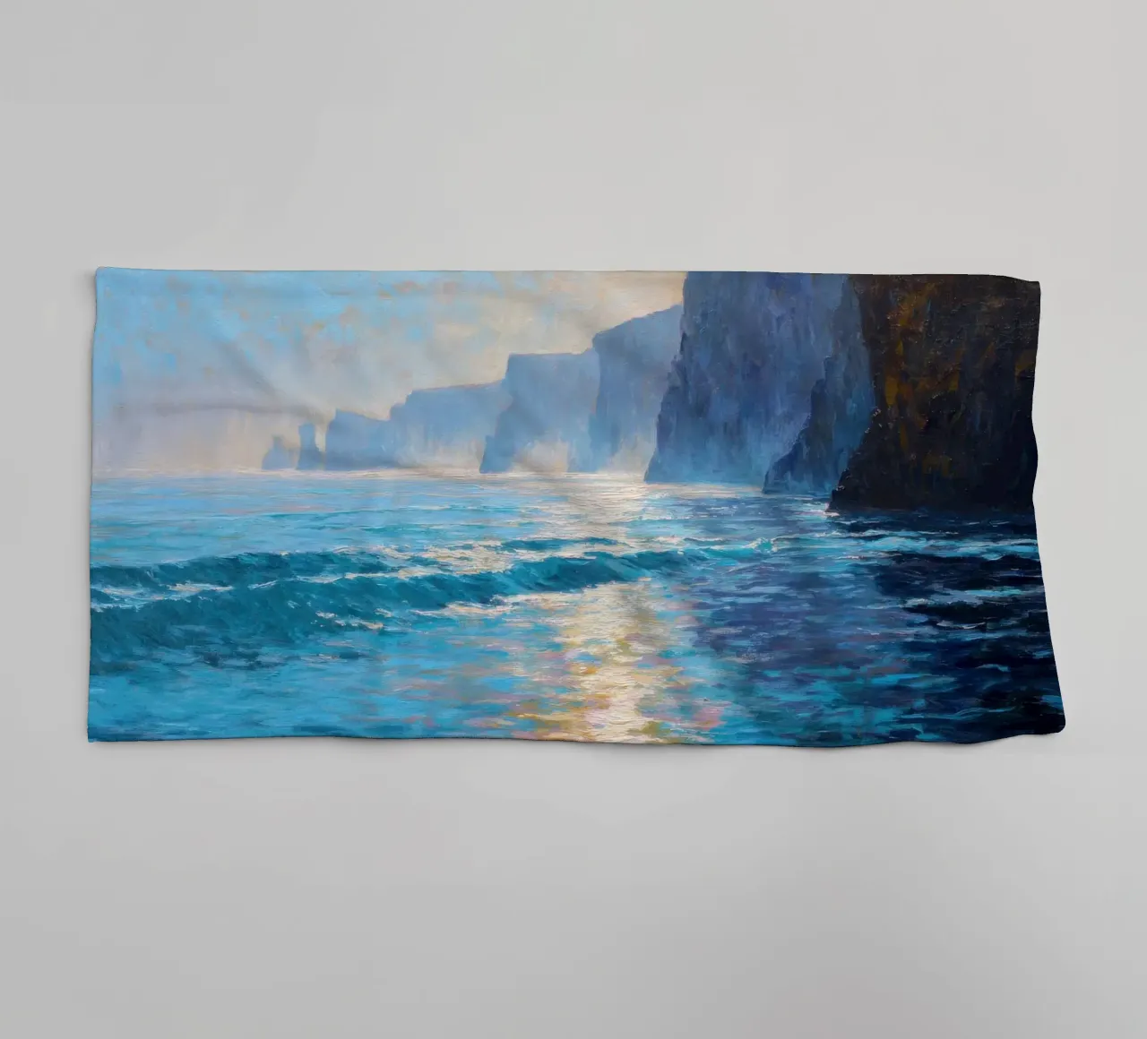Luce del mattino sul mare asciugamano da bagno da Artbyvo