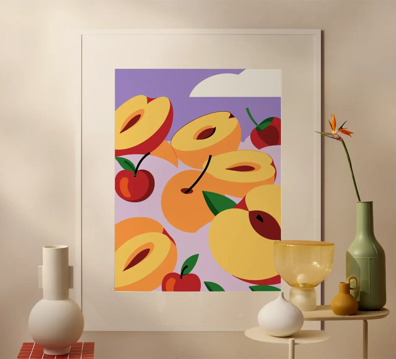 Pesche e ciliegie fresche carta hahnemühle da OFFICIAL FRUIT & VEGETABLES
