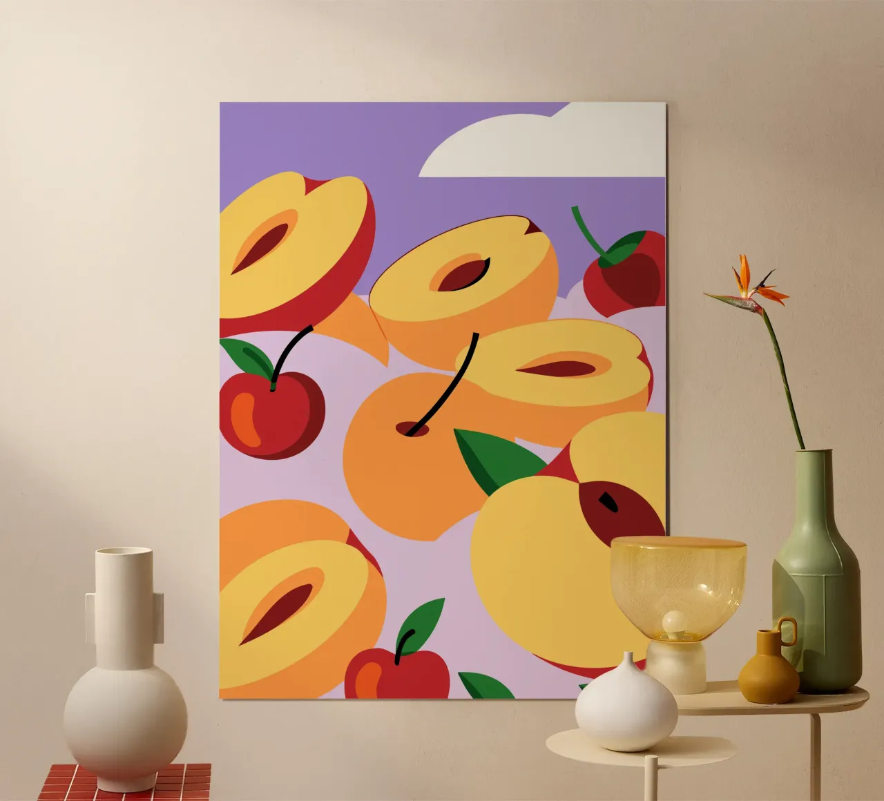 Pesche e ciliegie fresche carta hahnemühle da OFFICIAL FRUIT & VEGETABLES