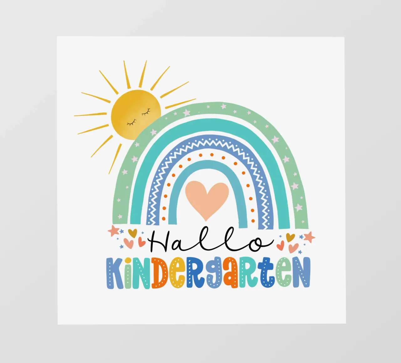 Ciao scuola materna. Per gli insegnanti dell'asilo e i bambini. pellicola backlit da CalliLetters