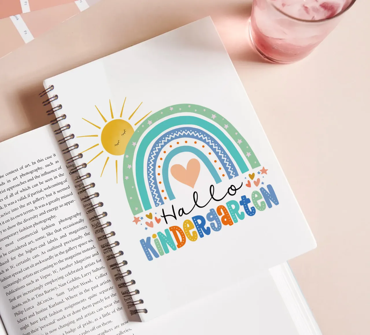 Hello kindergarten. For kindergarten teachers and toddlers. spiral notebook by CalliLetters