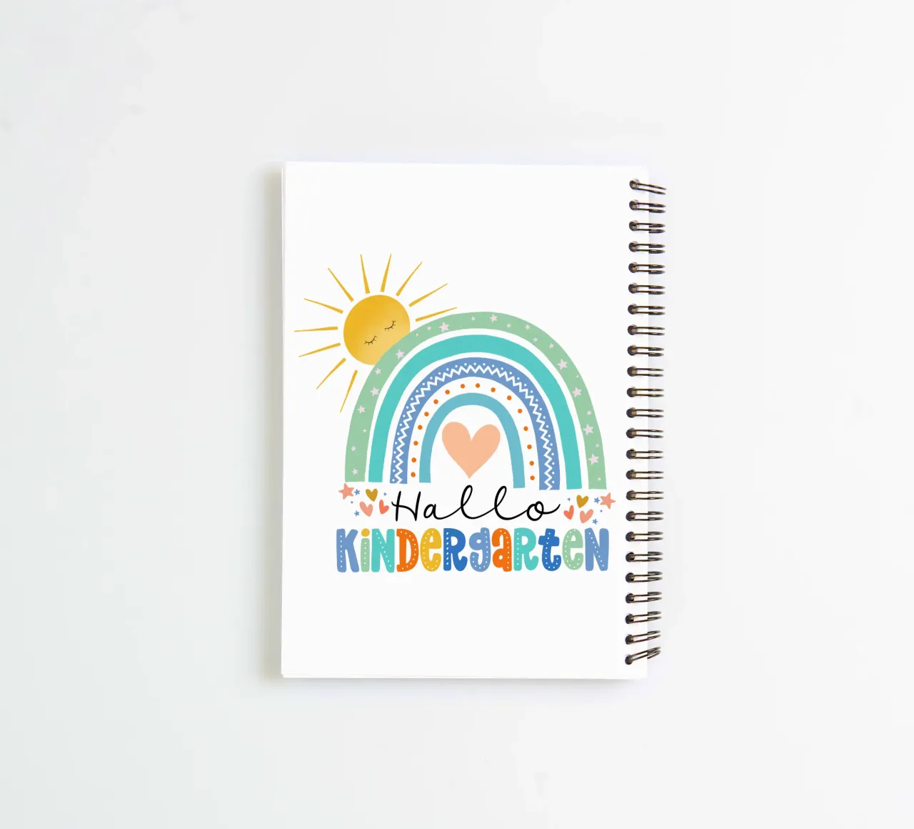 Hello kindergarten. For kindergarten teachers and toddlers. spiral notebook by CalliLetters
