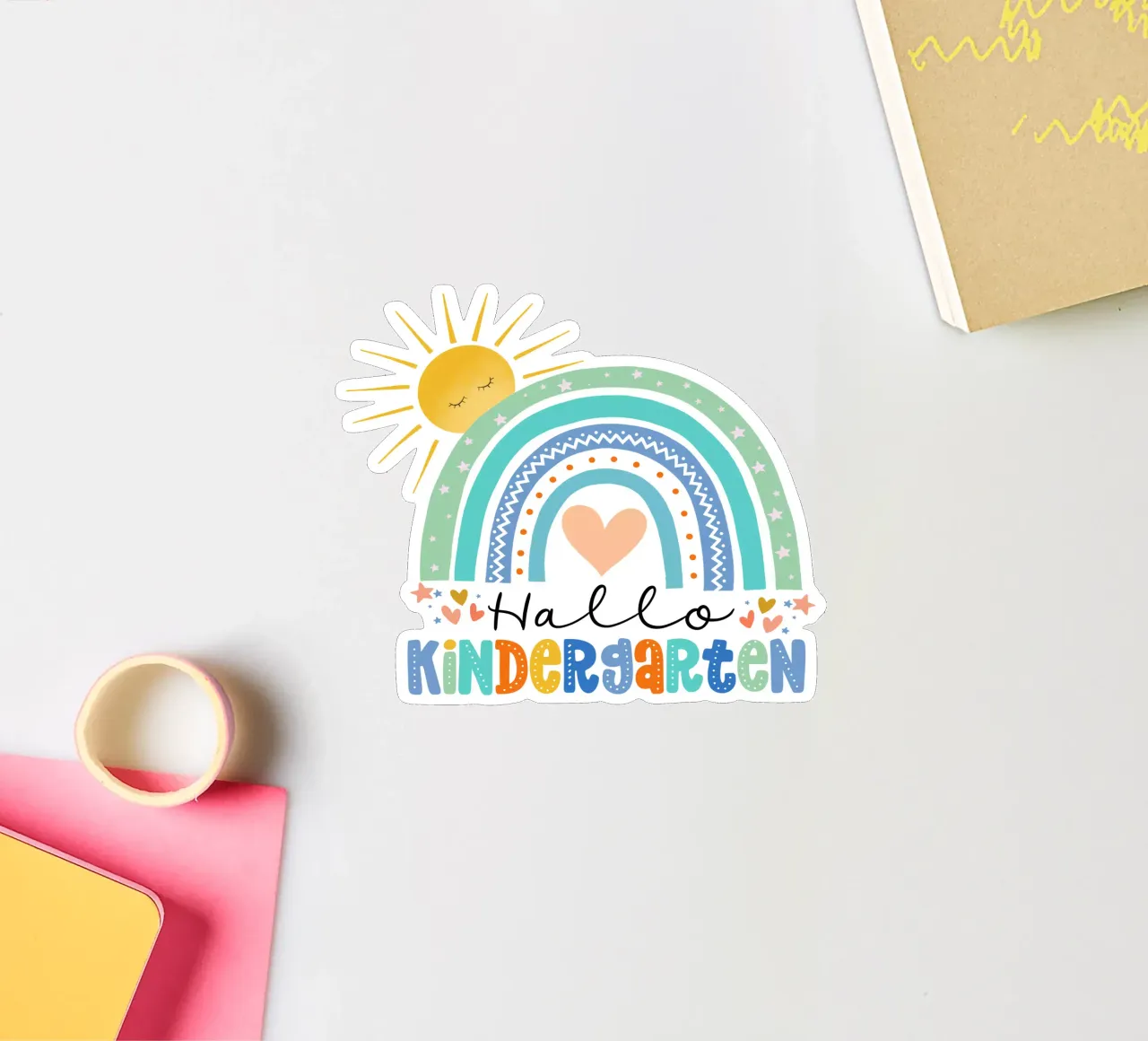 Ciao scuola materna. Per gli insegnanti dell'asilo e i bambini. adesivo da CalliLetters