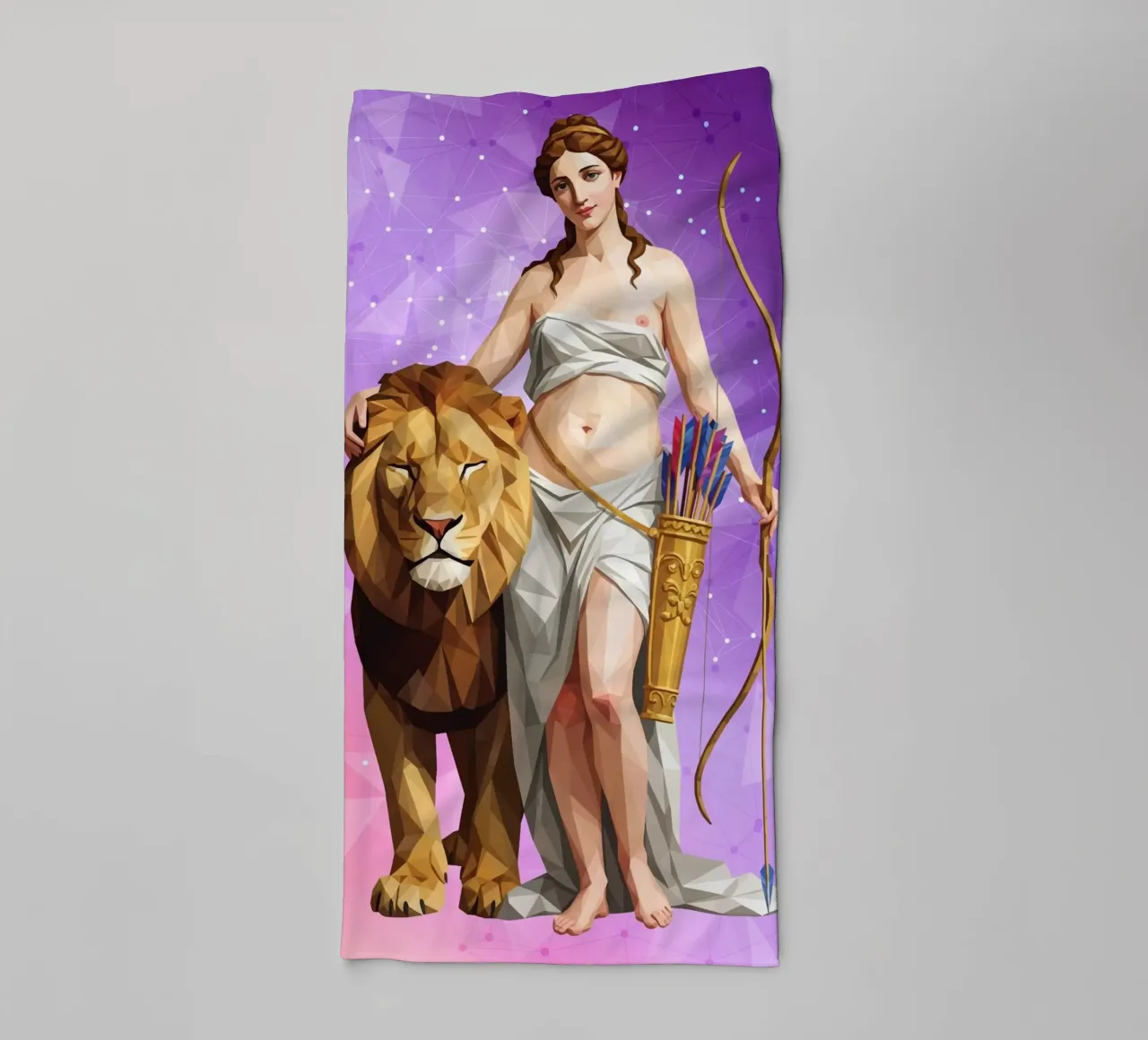 La dea Diana e un leone asciugamano da bagno da Low Profile