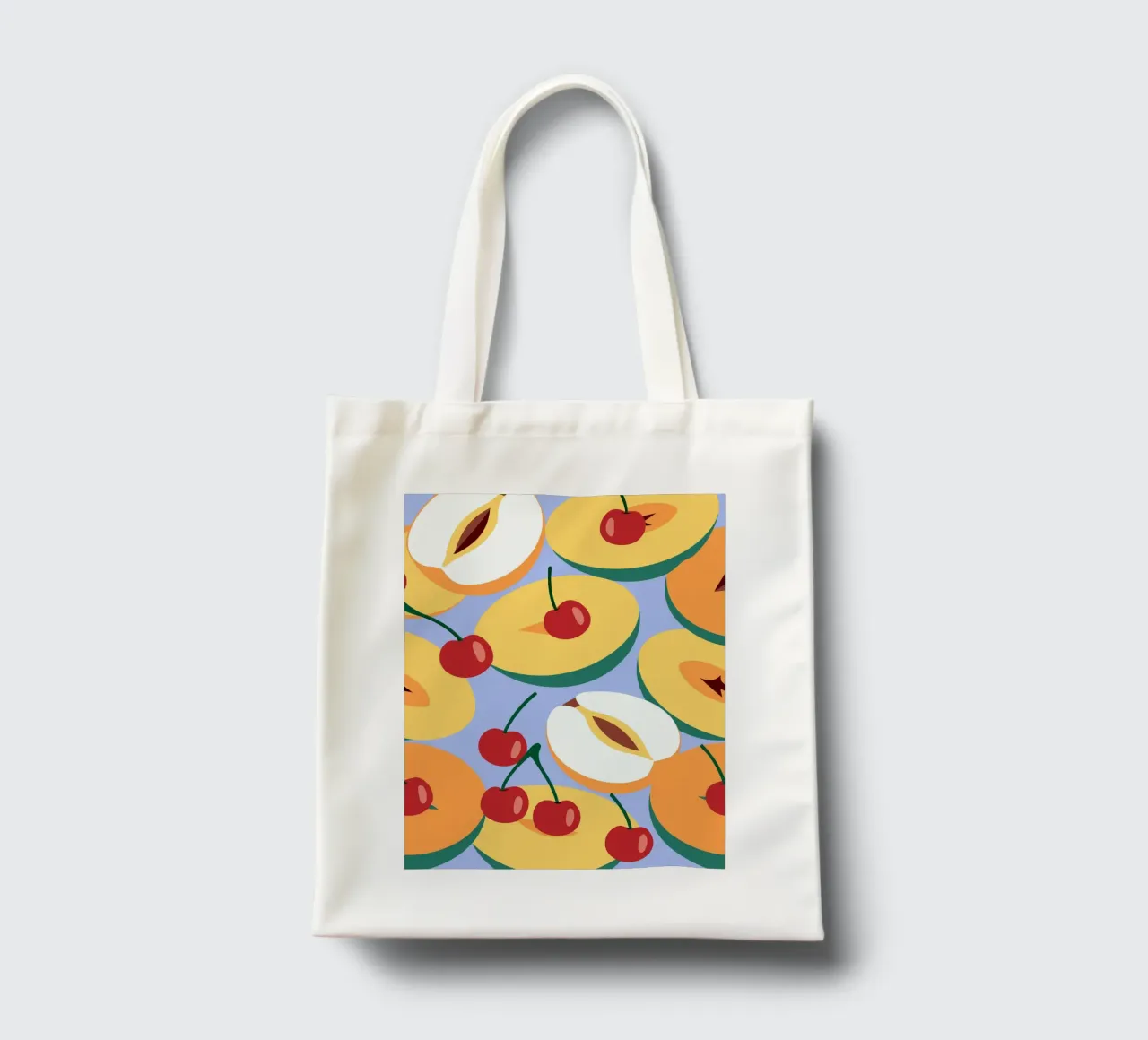 Pesche e ciliegie fresche borsa in juta da OFFICIAL FRUIT & VEGETABLES