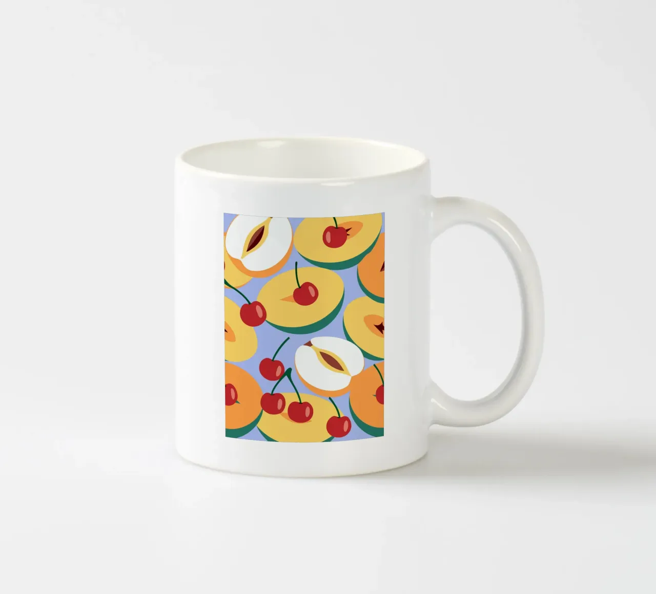 Pesche e ciliegie fresche tazza in ceramica da OFFICIAL FRUIT & VEGETABLES