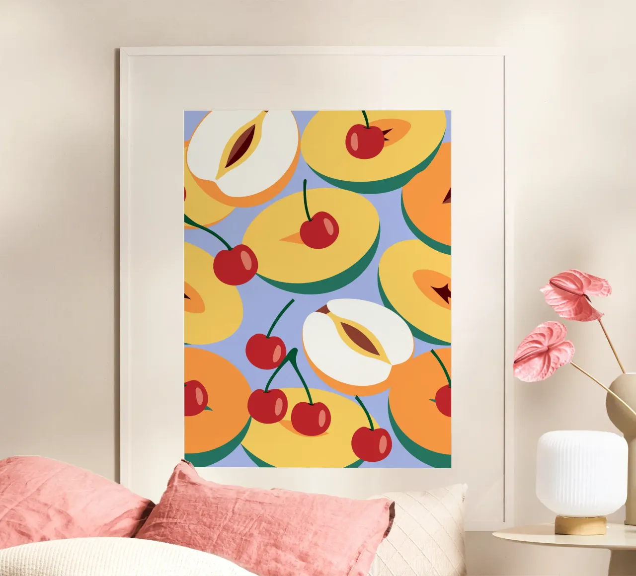 Pesche e ciliegie fresche carta hahnemühle da OFFICIAL FRUIT & VEGETABLES