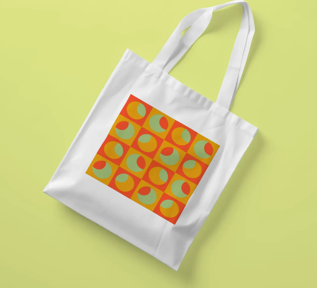 Mid-Century Bright Abstract Design jute draagtas van good-vibes