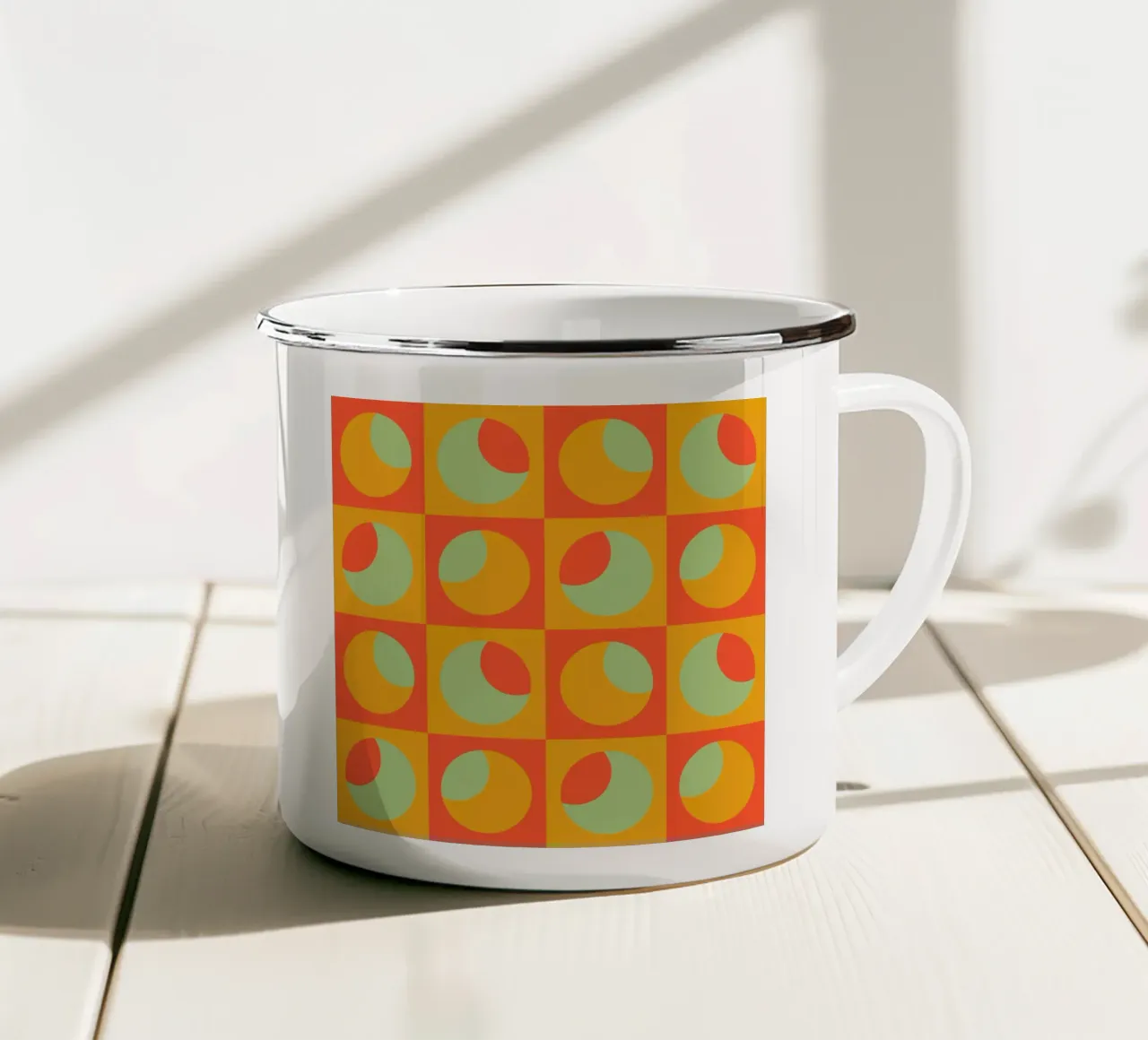 Mid-Century Bright Abstract Design tazza in smalto da good-vibes