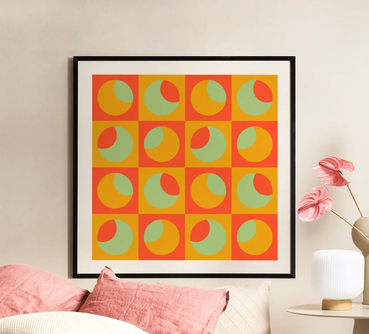 Mid-Century Bright Abstract Design carta hahnemühle da good-vibes