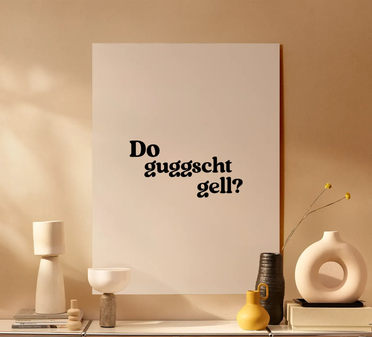 Do guggscht gell? plexiglass da treechild