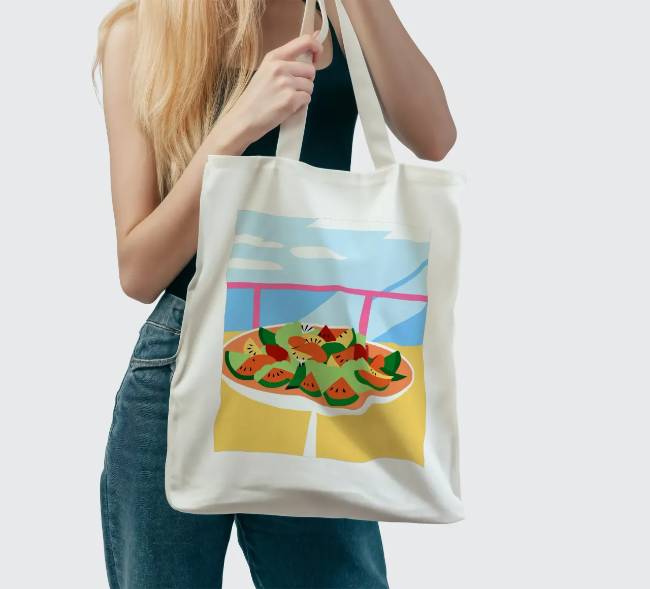 Insalata di frutta fresca borsa in juta da OFFICIAL FRUIT & VEGETABLES