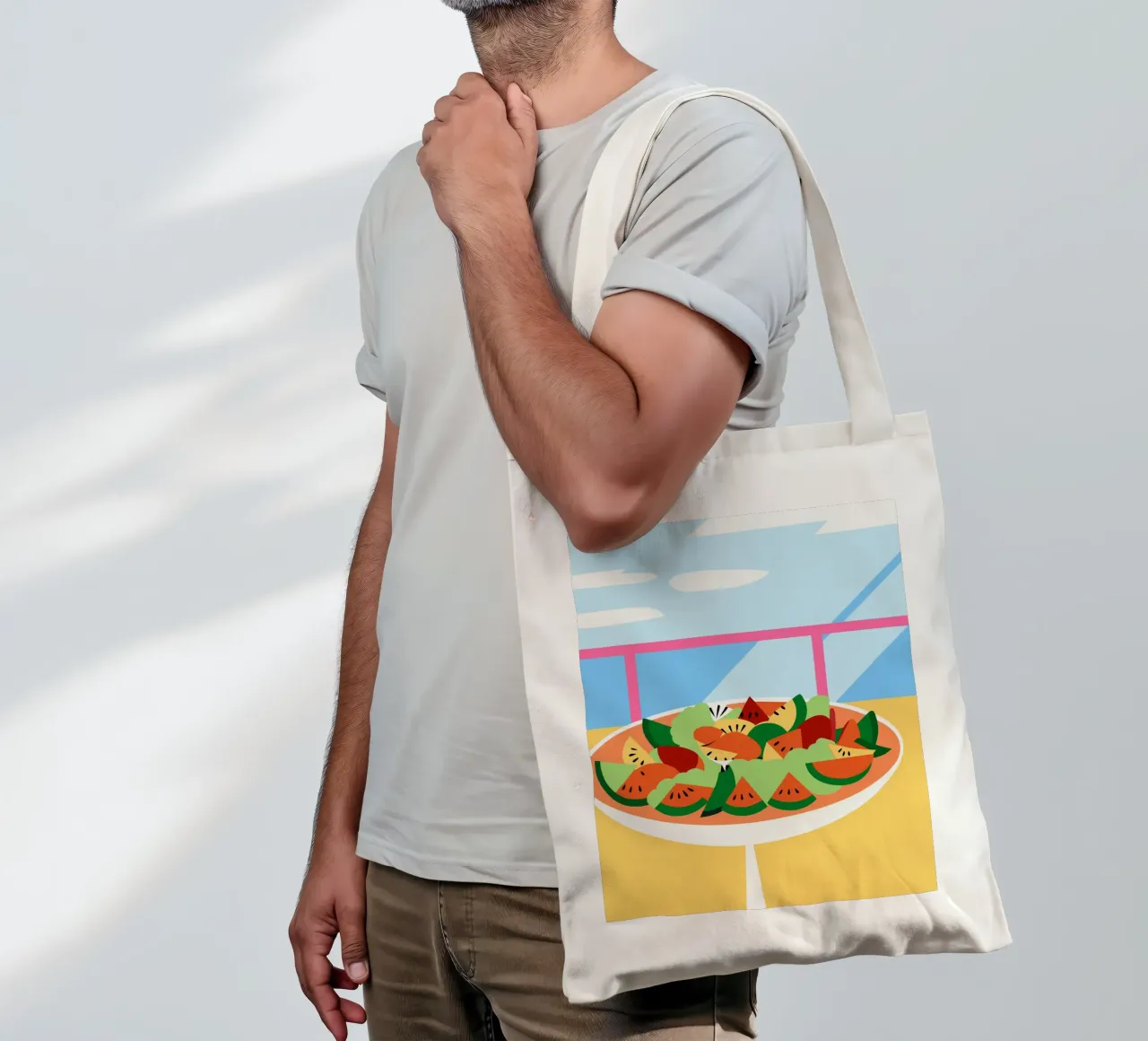 Insalata di frutta fresca borsa in juta da OFFICIAL FRUIT & VEGETABLES