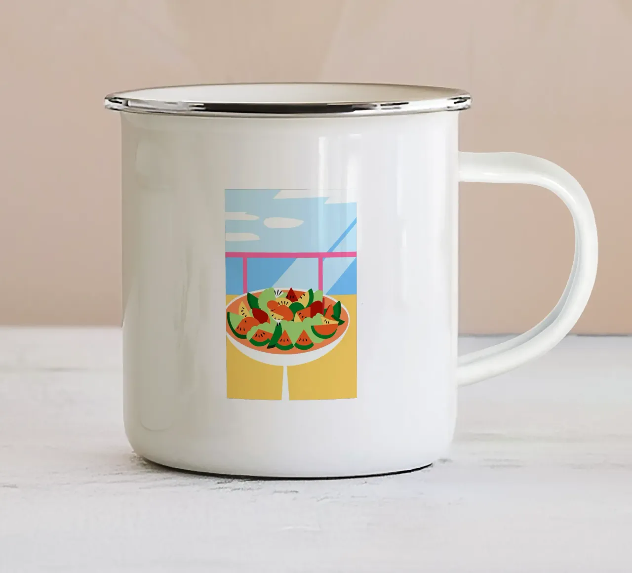 Insalata di frutta fresca tazza in smalto da OFFICIAL FRUIT & VEGETABLES