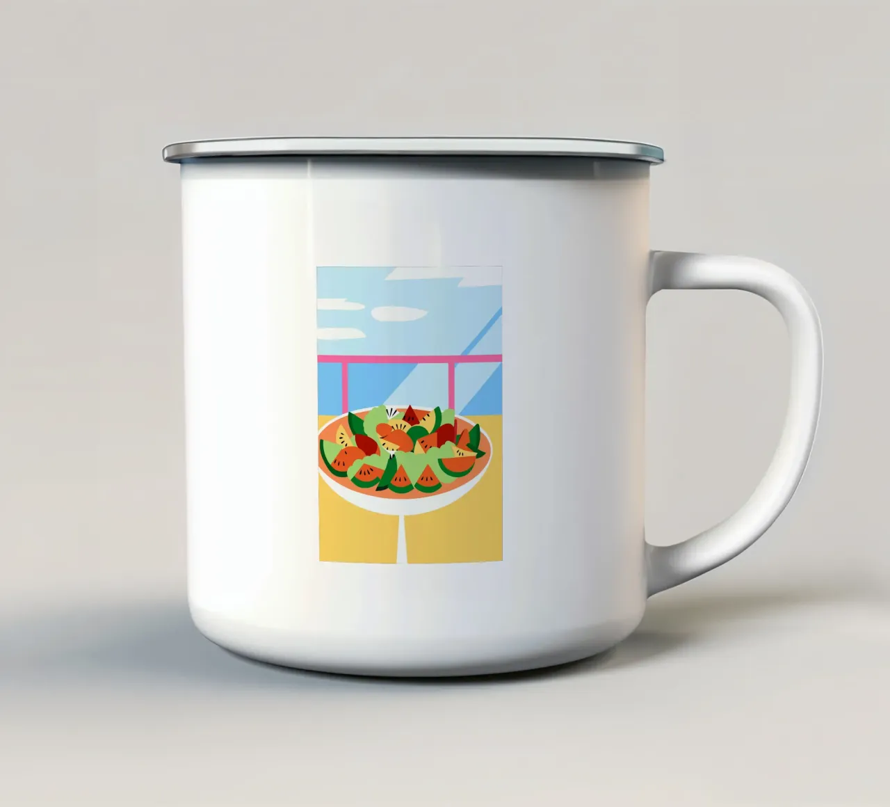 Insalata di frutta fresca tazza in smalto da OFFICIAL FRUIT & VEGETABLES