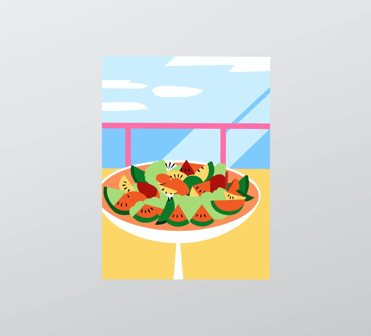 Insalata di frutta fresca adesivo da OFFICIAL FRUIT & VEGETABLES