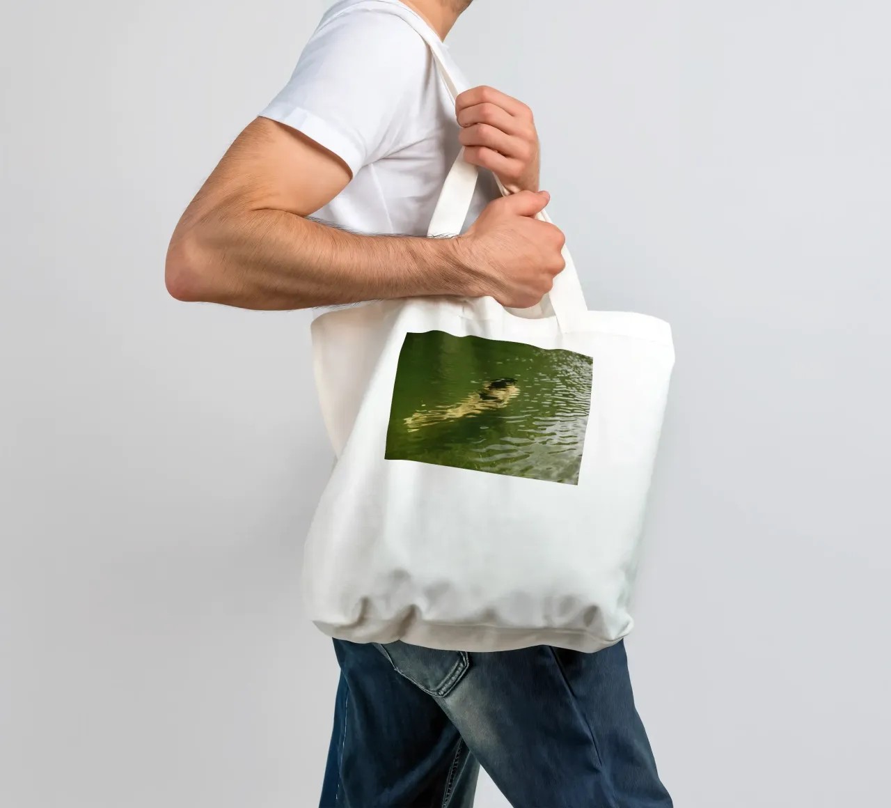 Riflessione di una donna a Cuba (Baracua) borsa in juta da art picture
