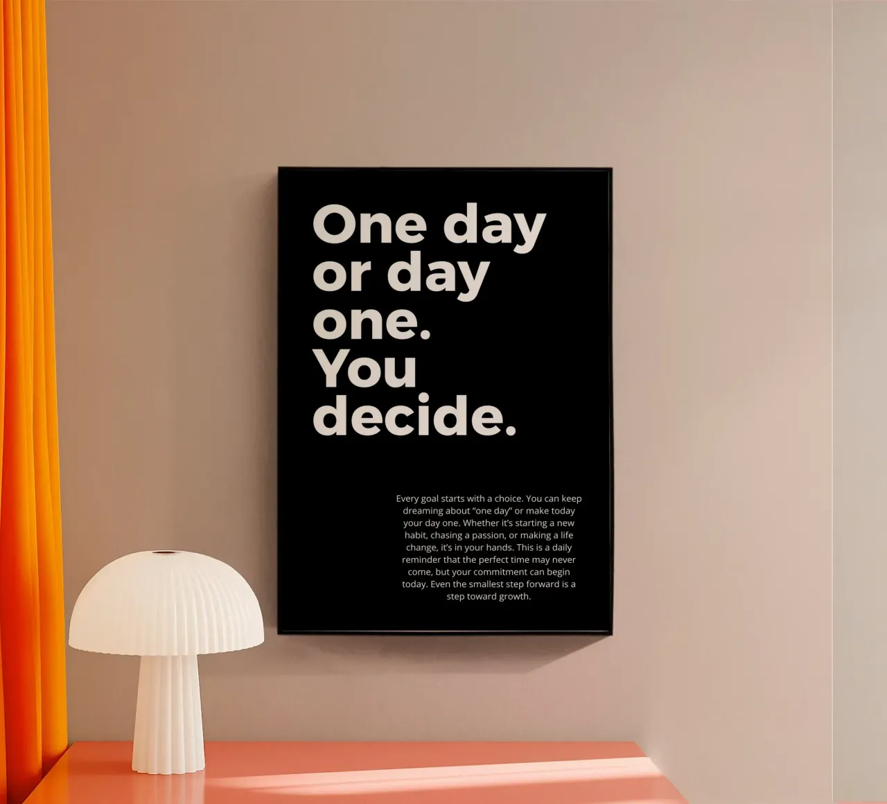 one day or day one you decide. plexiglass da vintageshop