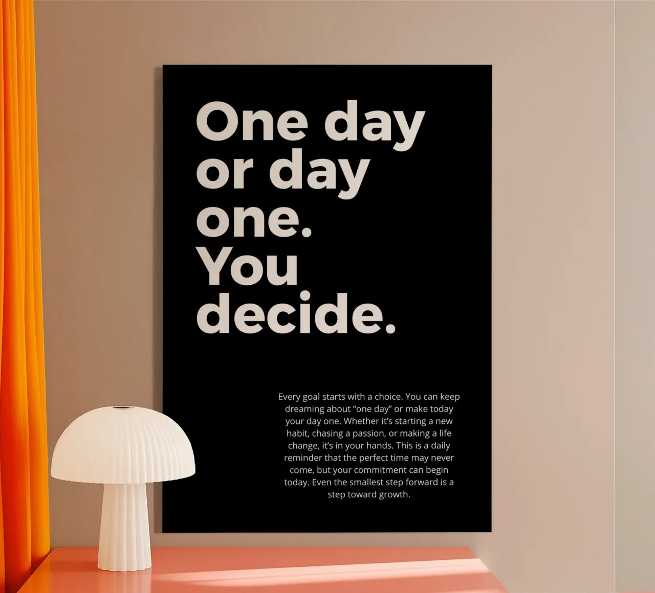 one day or day one you decide. plexiglass da vintageshop