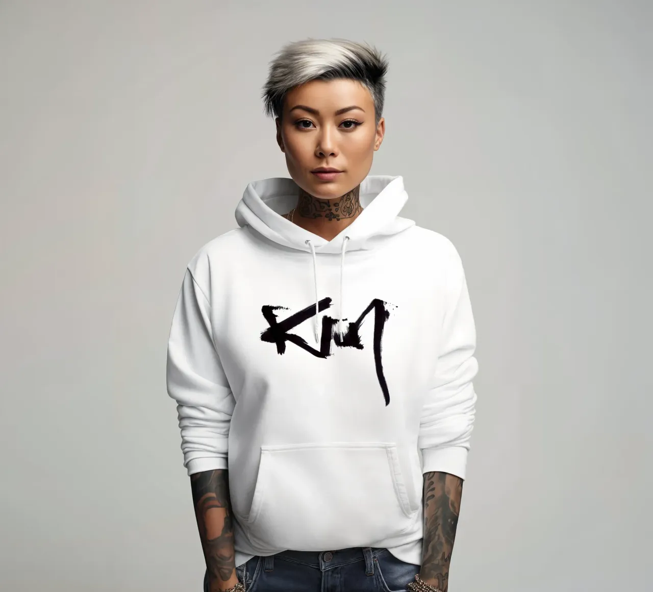 kim tag felpa con cappuccio da k i m