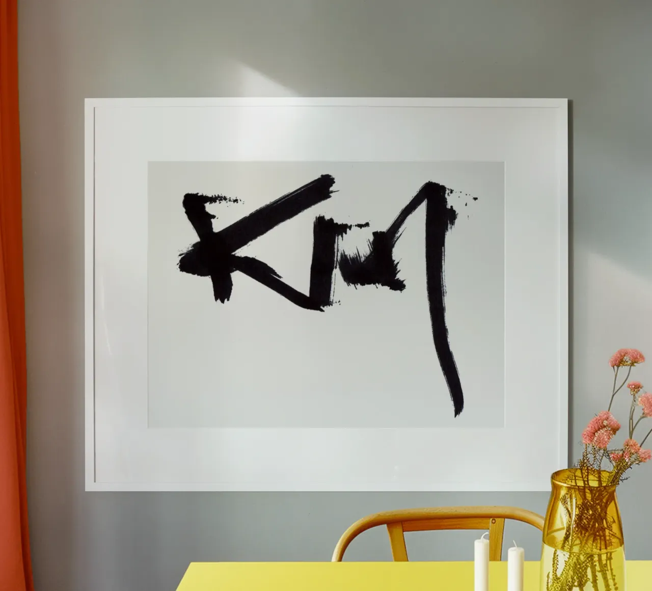 kim tag poster with plastic frame by k i m