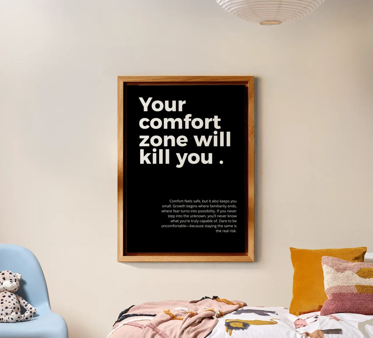 your comfort zone will kill you. alluminio dibond da vintageshop