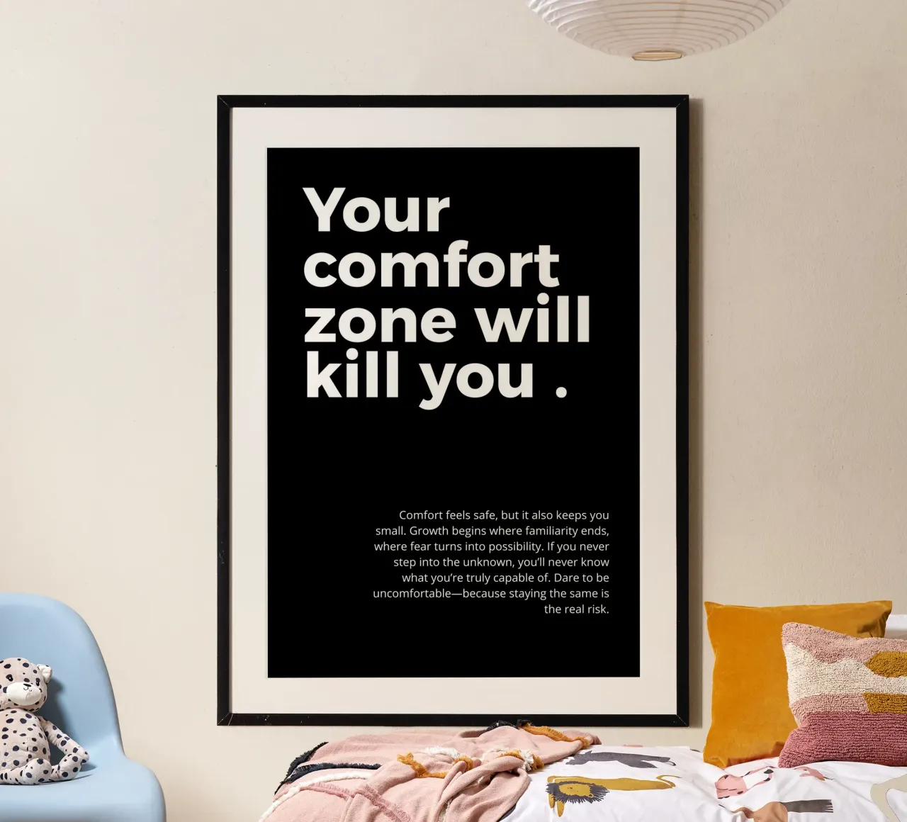 your comfort zone will kill you. carta hahnemühle da vintageshop