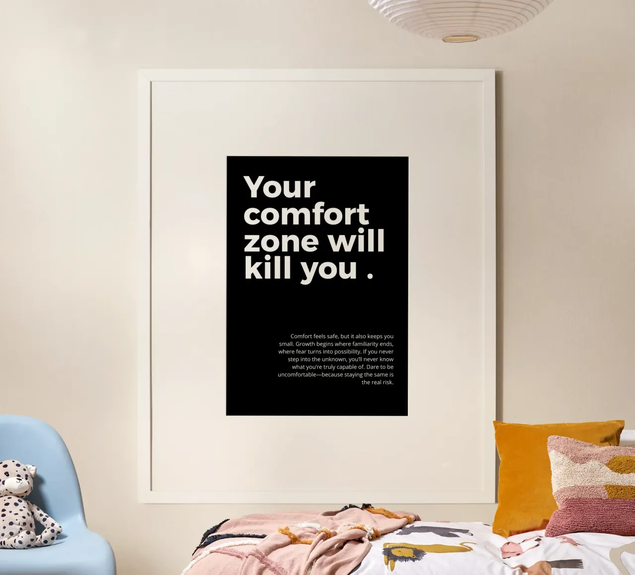 your comfort zone will kill you. carta hahnemühle da vintageshop