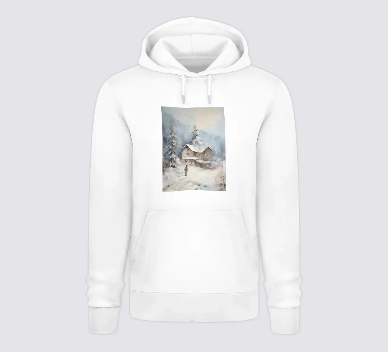 Silenzio invernale al Berghaus - Tracce solitarie nella neve felpa con cappuccio da Cozy Vibes