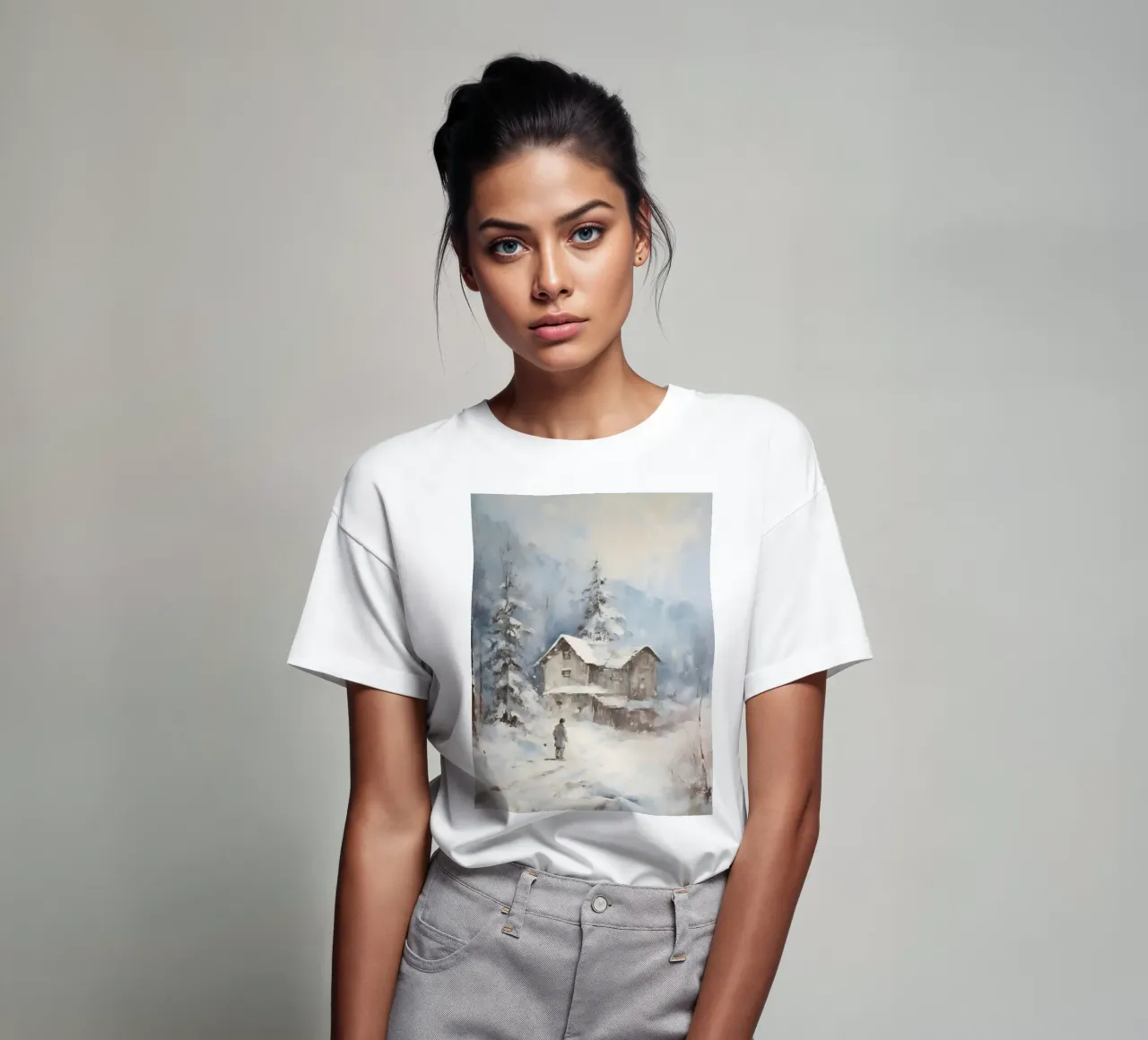 Silenzio invernale al Berghaus - Tracce solitarie nella neve t-shirt da Cozy Vibes