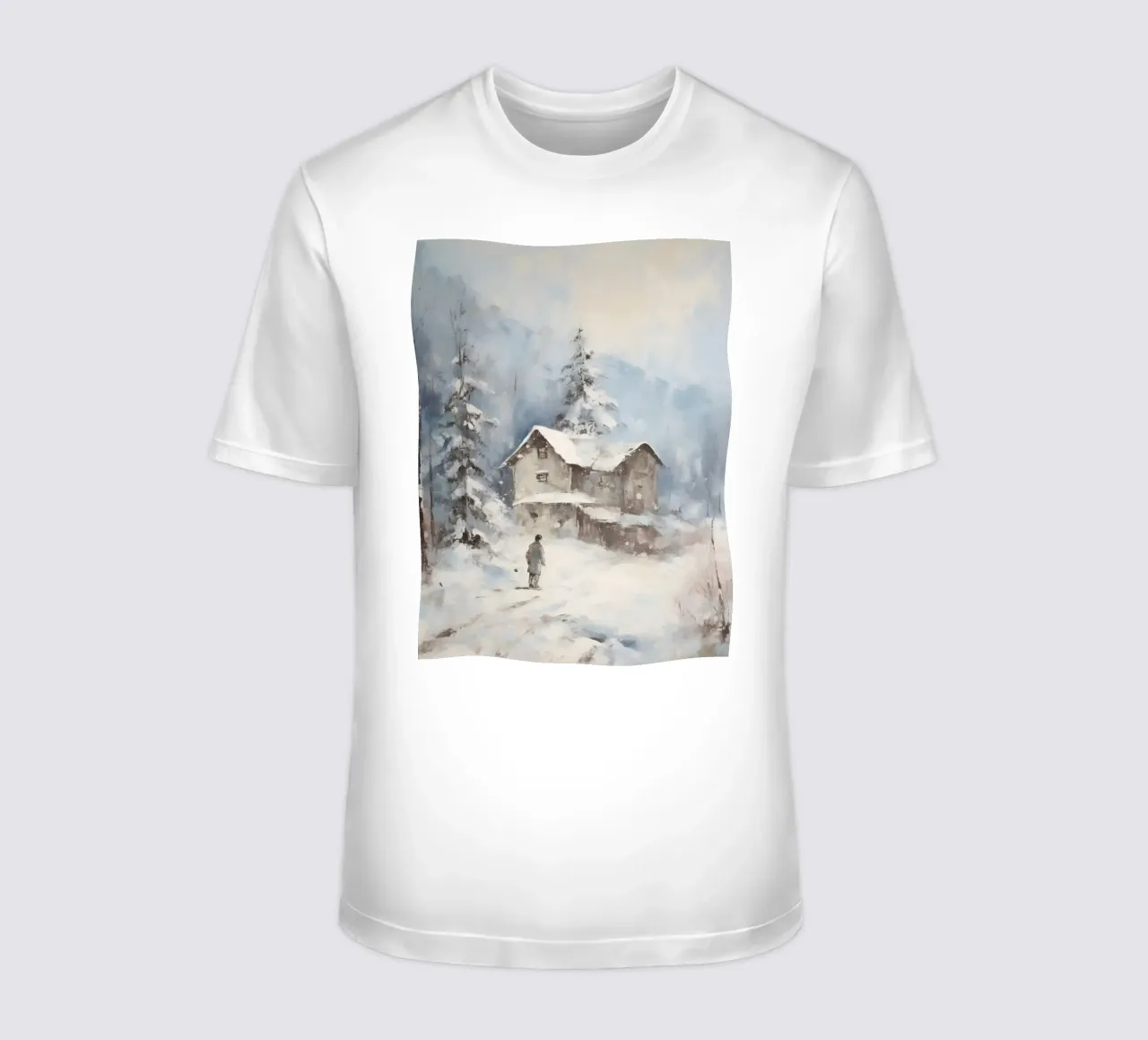 Silenzio invernale al Berghaus - Tracce solitarie nella neve t-shirt da Cozy Vibes